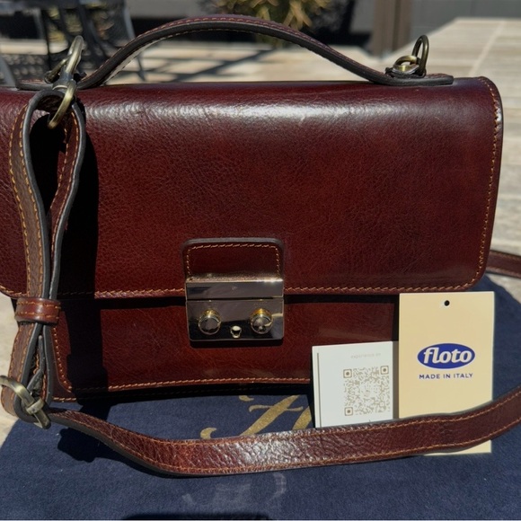 Floto of Italy Imports Milano Feccio Brown Top Handle Bag